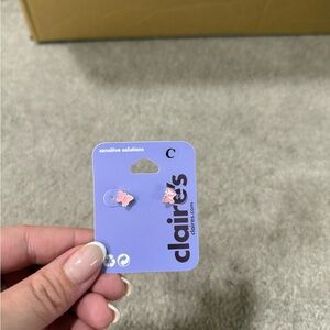 Claire's Pink Butterfly Earrings